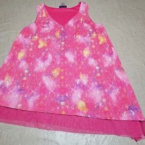 Peter Nygard Women Top Sleeveless V Neck Blouse Pink Size Small